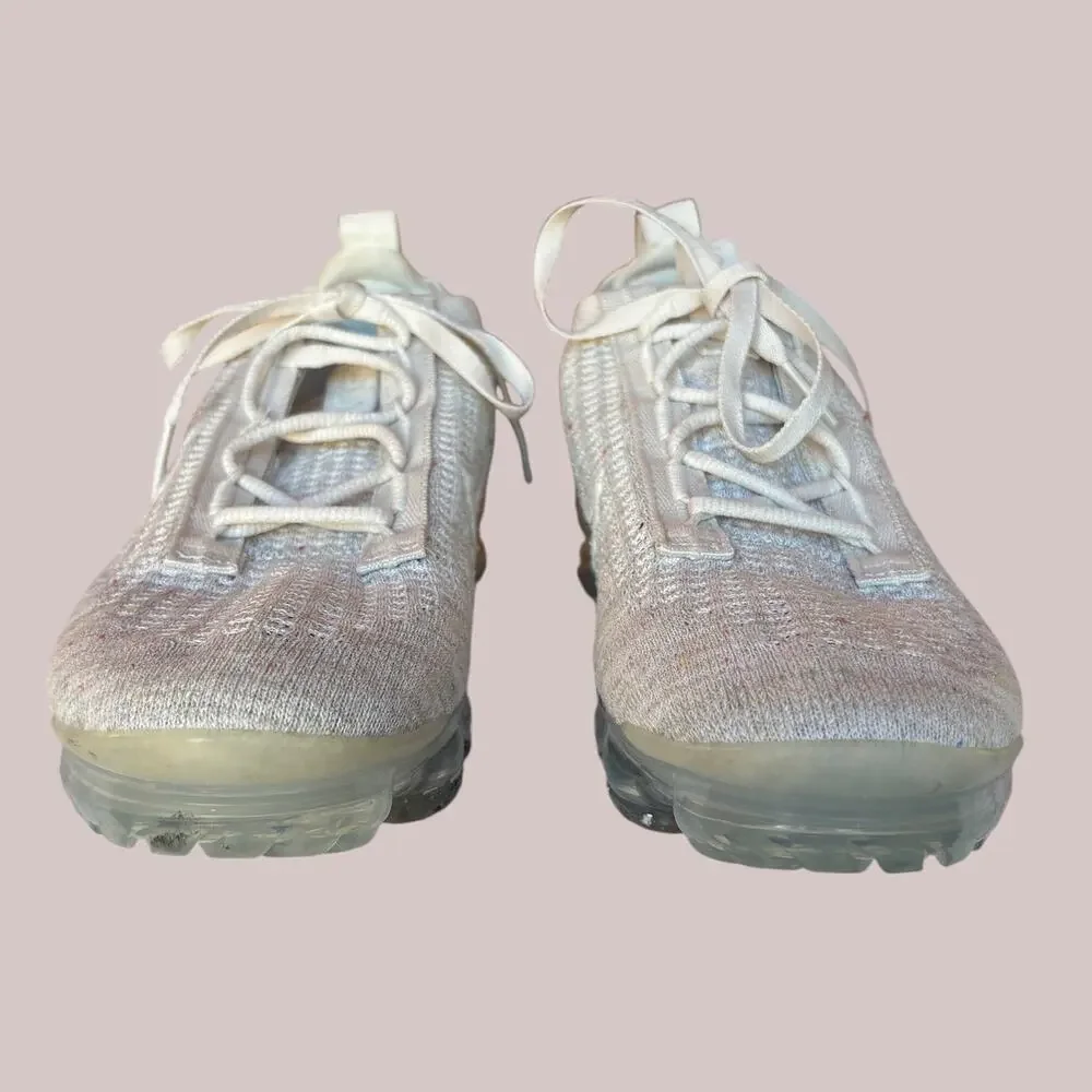 Nike Air Vapormax Flyknit Sneaker in Phantom Metallic Silver - Open Weave size 7